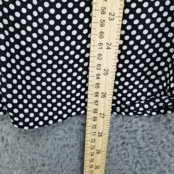 Express Shirt Womens Large Black Polka Dot Long Sleeve Button Up - Picture 7 of 10